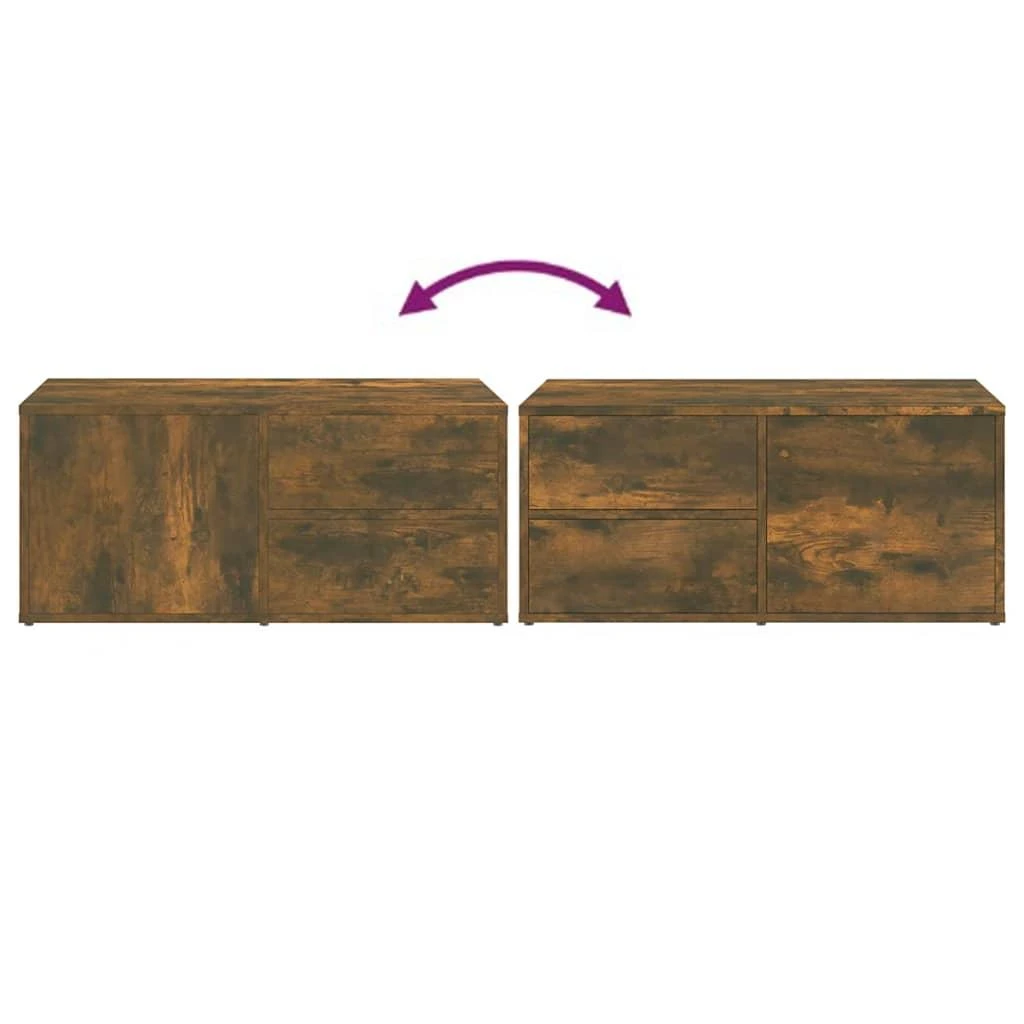 TV staliukas Televizoriaus spintelė, dūminio ąžuolo, 80x34x36cm, mediena