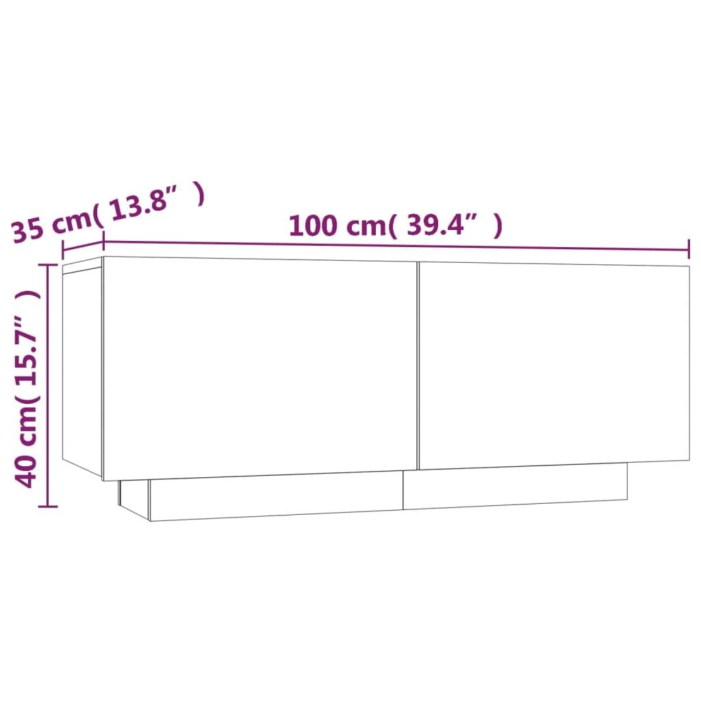TV staliukas Televizoriaus spintelė, dūminio ąžuolo, 100x35x40cm, mediena