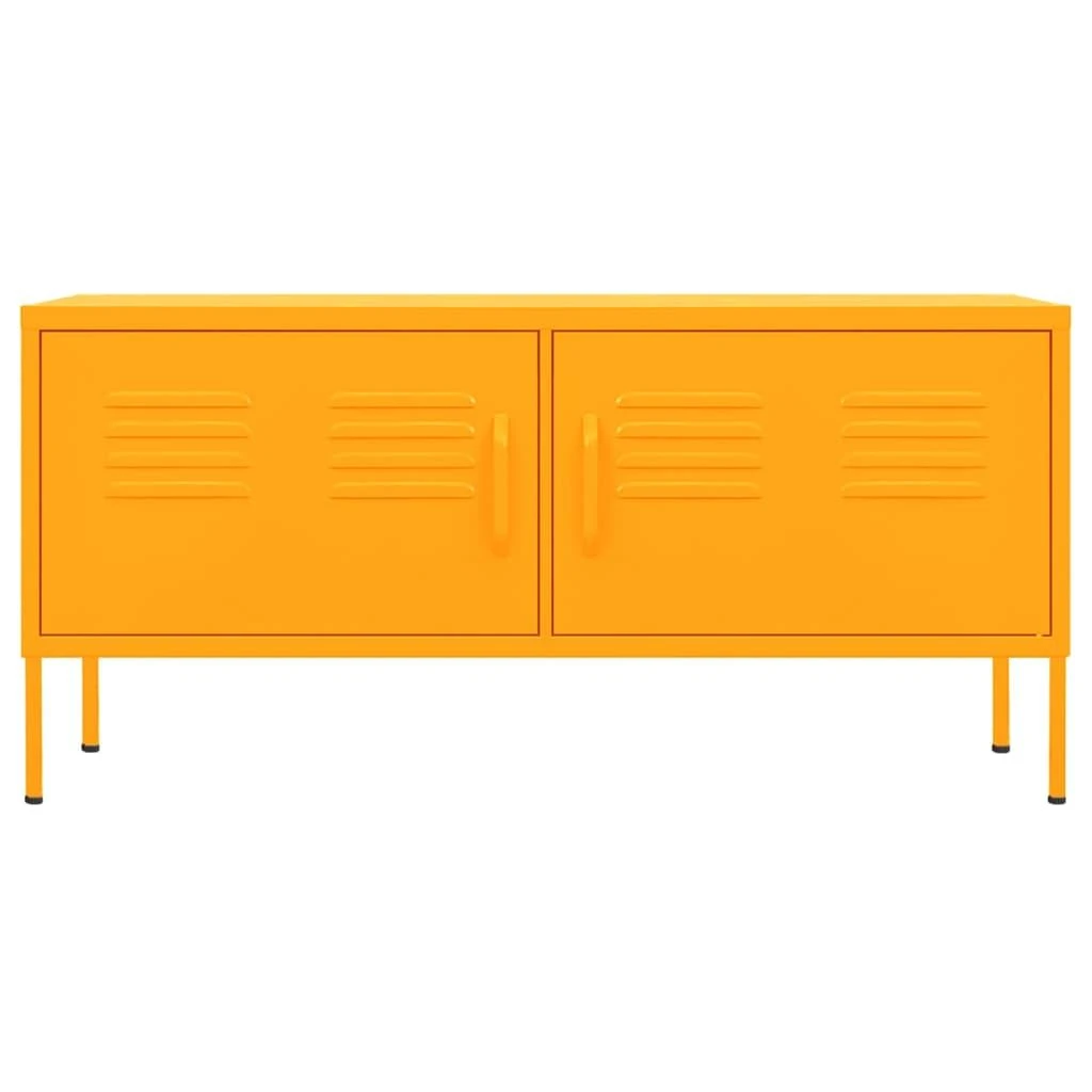 TV staliukas Televizoriaus spintelė, garstyčių geltona, 105x35x50cm, plienas