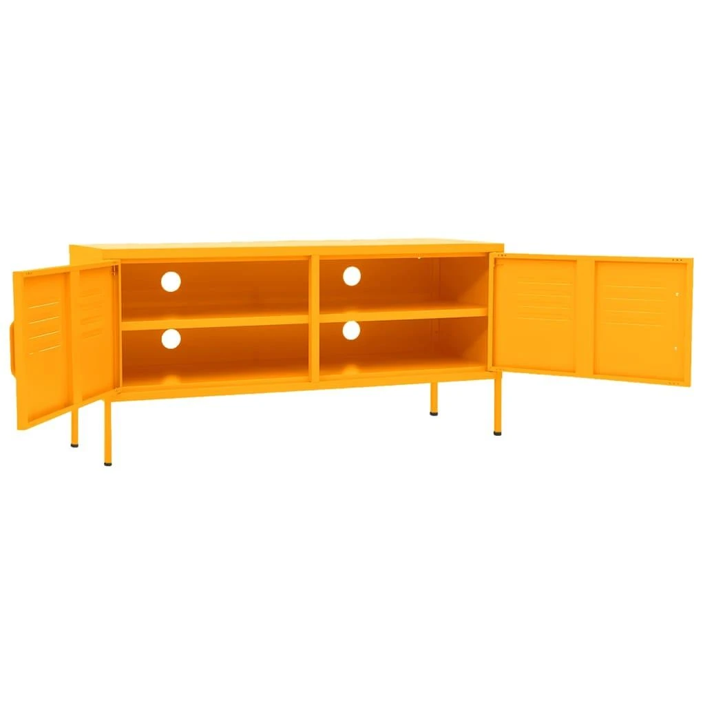 TV staliukas Televizoriaus spintelė, garstyčių geltona, 105x35x50cm, plienas