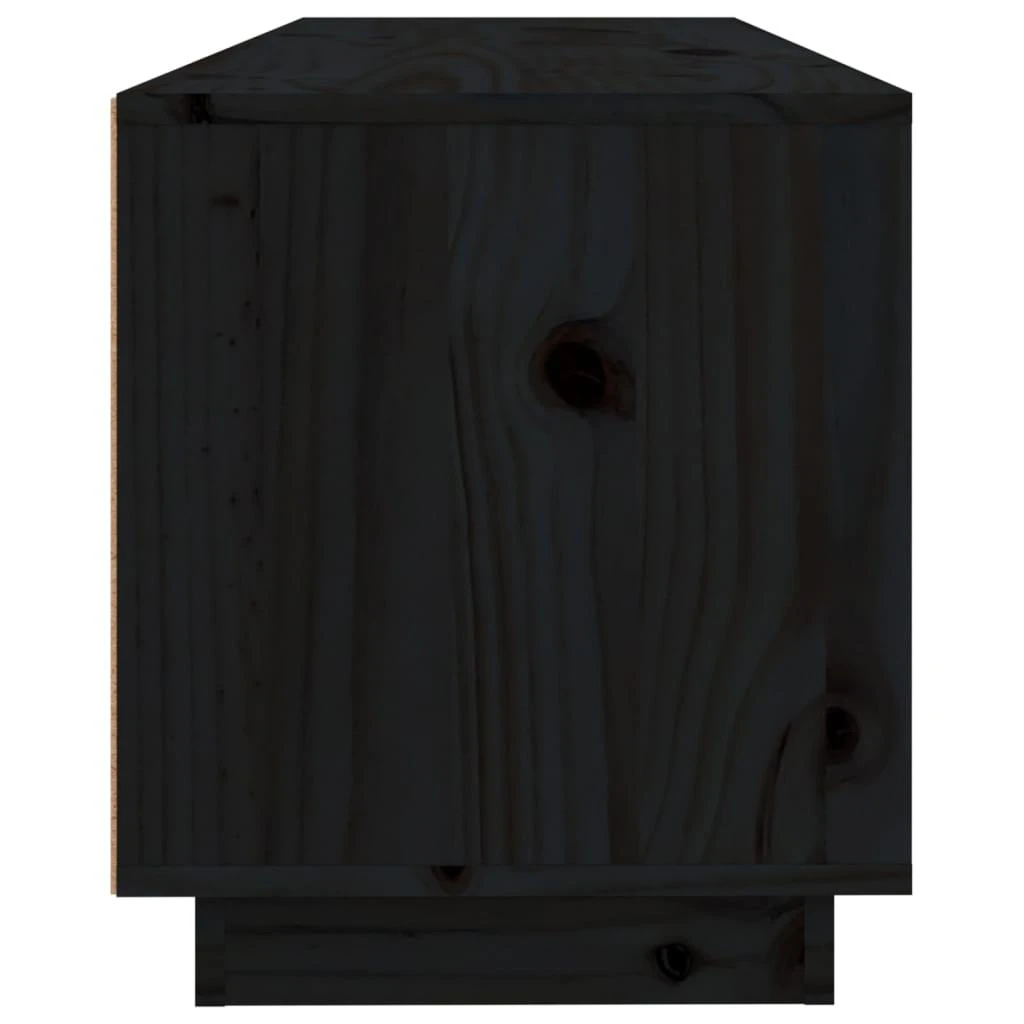 TV staliukas Televizoriaus spintelė, juoda, 100x34x40cm, pušies masyvas