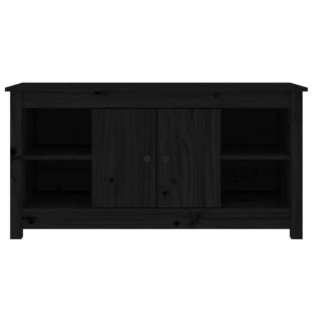 TV staliukas Televizoriaus spintelė, juoda, 103x36,5x52cm, pušies masyvas