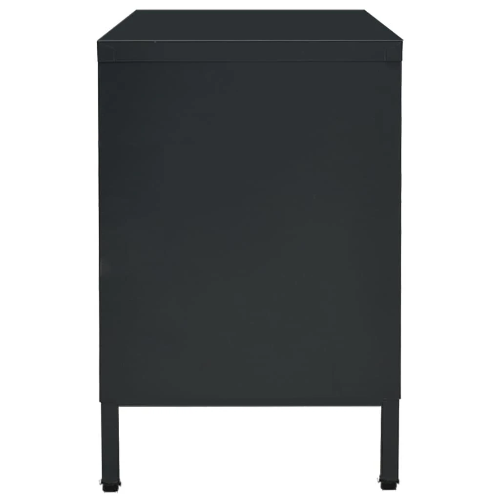 TV staliukas Televizoriaus spintelė, juoda, 105x35x52cm, plienas ir stiklas