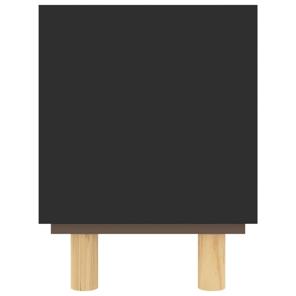 TV staliukas Televizoriaus spintelė, juoda, 80x30x40cm, pušis ir ratanas