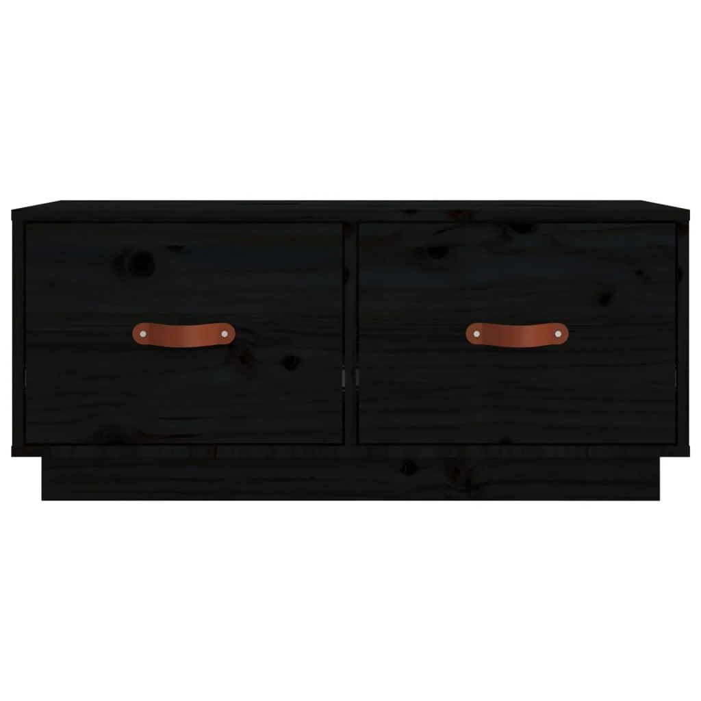 TV staliukas Televizoriaus spintelė, juoda, 80x34x35cm, pušies masyvas