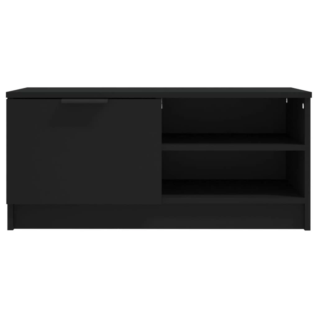 TV staliukas Televizoriaus spintelė, juoda, 80x35x36,5cm, apdirbta mediena