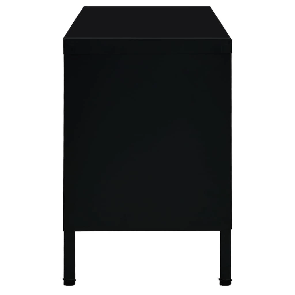 TV staliukas Televizoriaus spintelė, juoda, 90x30x44cm, plienas ir stiklas