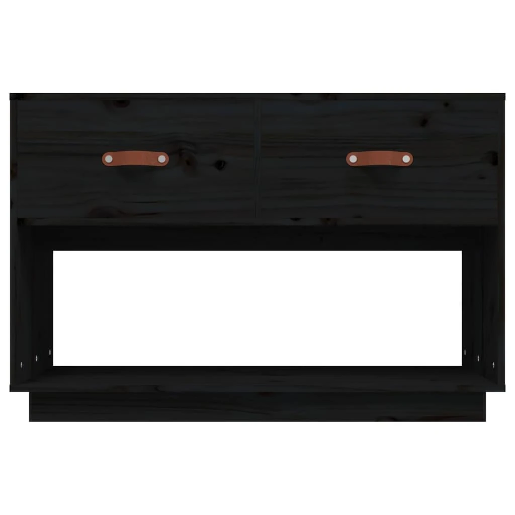 TV staliukas Televizoriaus spintelė, juoda, 90x40x60cm, pušies masyvas