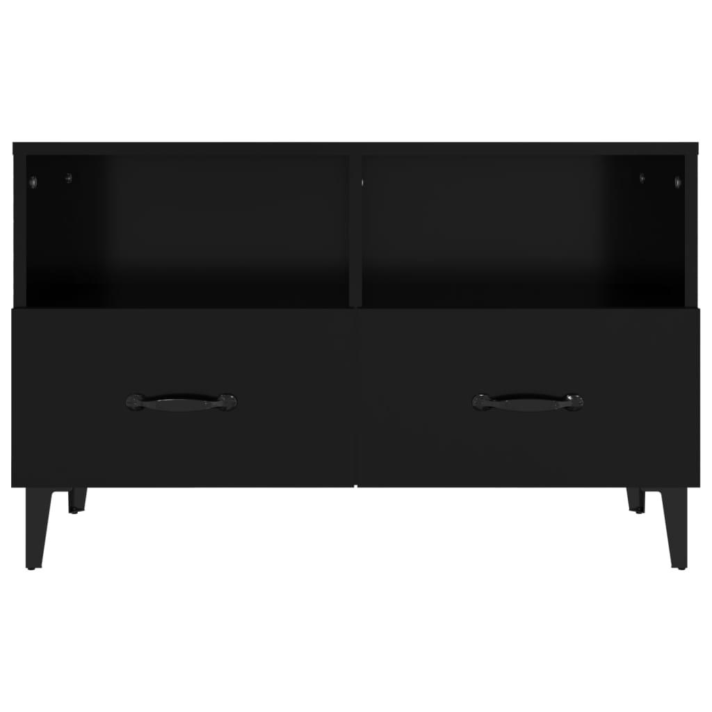 TV staliukas Televizoriaus spintelė, juodos spalvos, 80x36x50cm, mediena