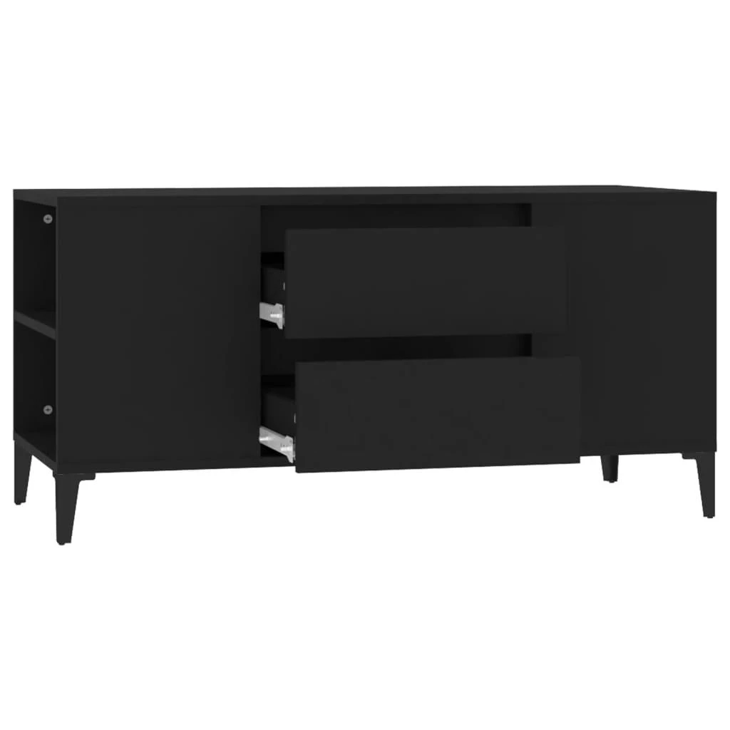 TV staliukas Televizoriaus spintelė, juodos spalvos, 102x44,5x50cm, mediena
