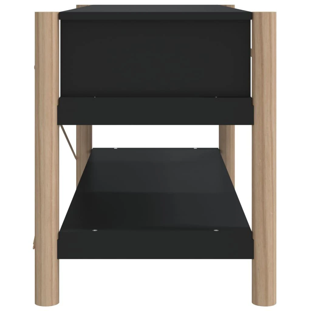 TV staliukas Televizoriaus spintelė, juodos spalvos, 82x38x45cm, mediena