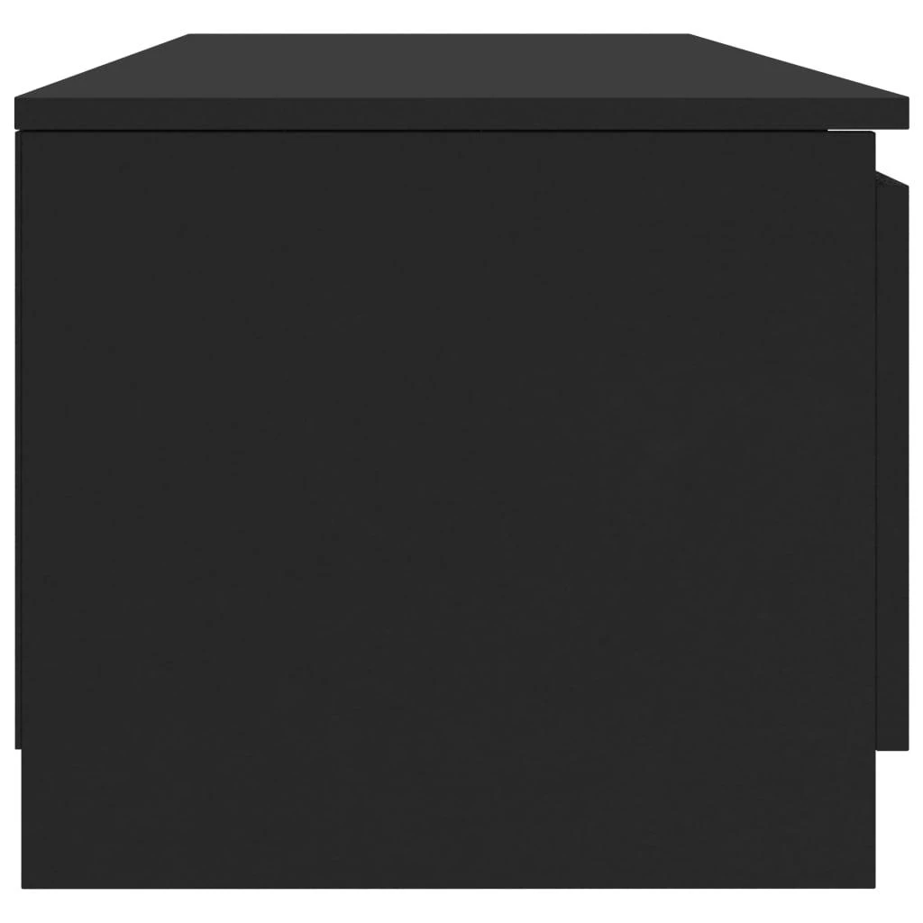 TV staliukas Televizoriaus spintelė, juoda, 140x40x35,5cm, apdirbta mediena