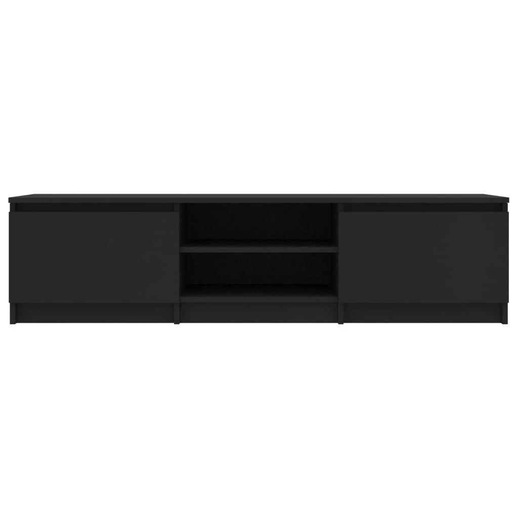 TV staliukas Televizoriaus spintelė, juoda, 140x40x35,5cm, apdirbta mediena
