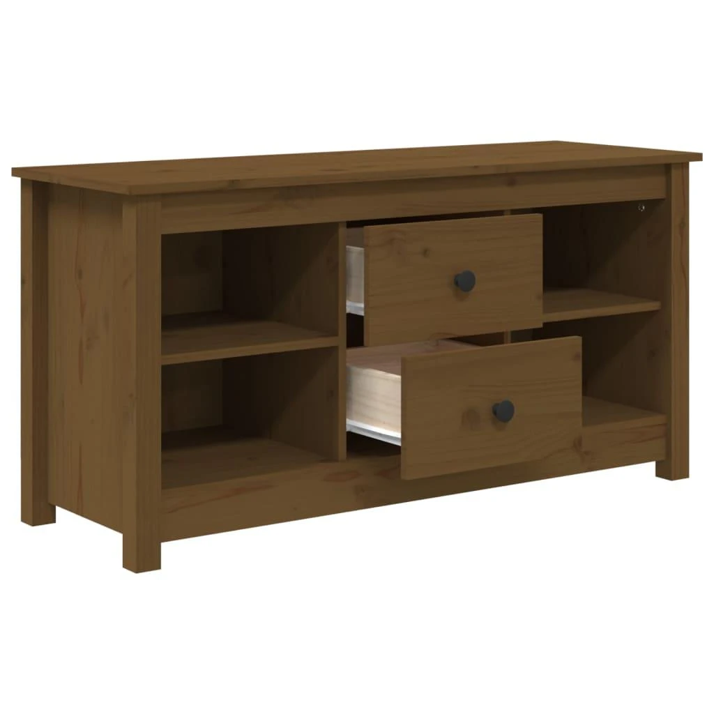 TV staliukas Televizoriaus spintelė, medaus ruda, 103x36,5x52cm, pušis