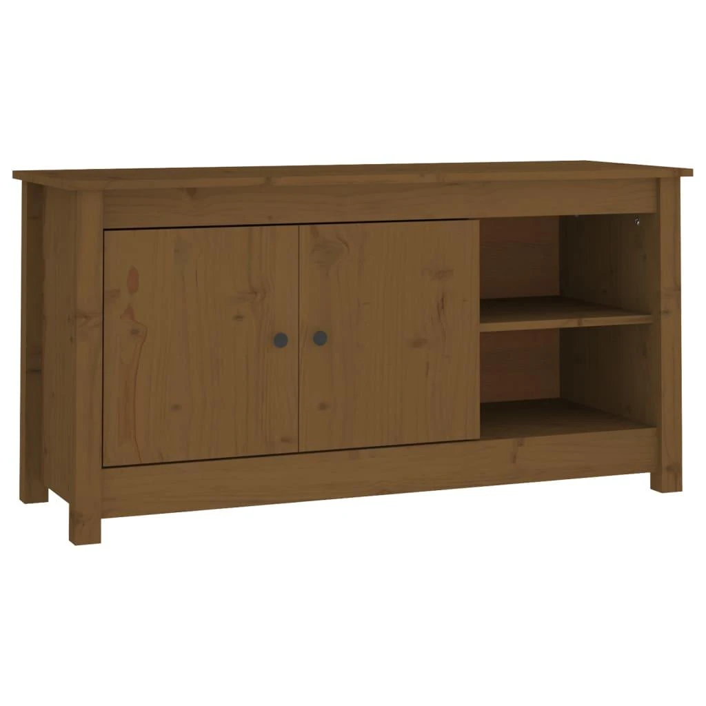 TV staliukas Televizoriaus spintelė, medaus ruda, 103x36,5x52cm, pušis
