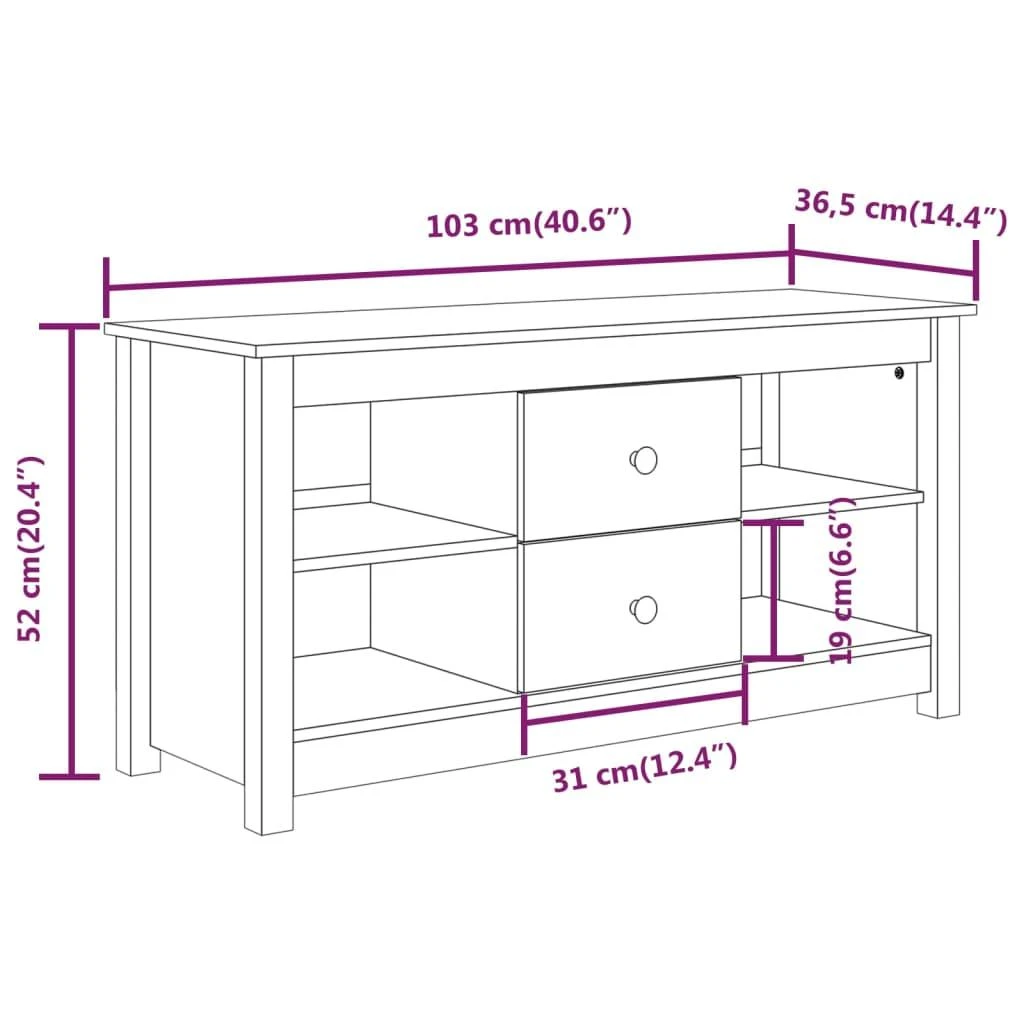 TV staliukas Televizoriaus spintelė, medaus ruda, 103x36,5x52cm, pušis