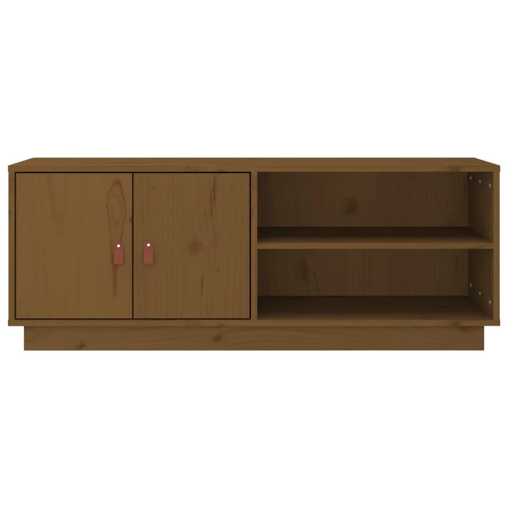 TV staliukas Televizoriaus spintelė, medaus ruda, 105x34x40cm, pušis