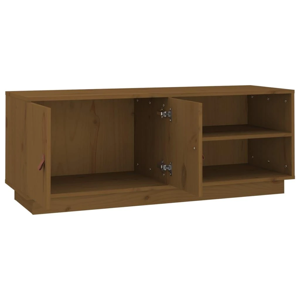 TV staliukas Televizoriaus spintelė, medaus ruda, 105x34x40cm, pušis