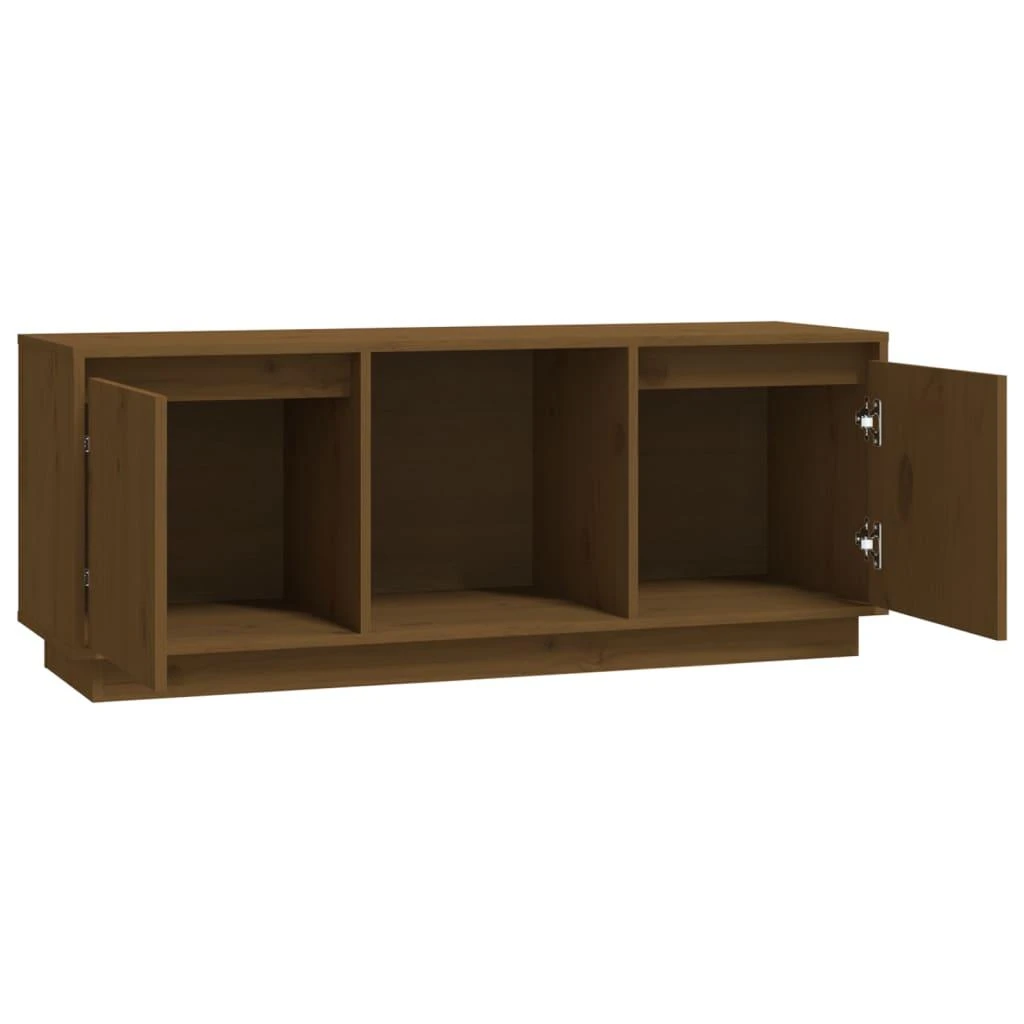 TV staliukas Televizoriaus spintelė, medaus ruda, 110,5x35x44cm, pušis