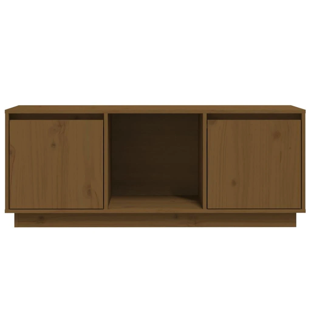 TV staliukas Televizoriaus spintelė, medaus ruda, 110,5x35x44cm, pušis