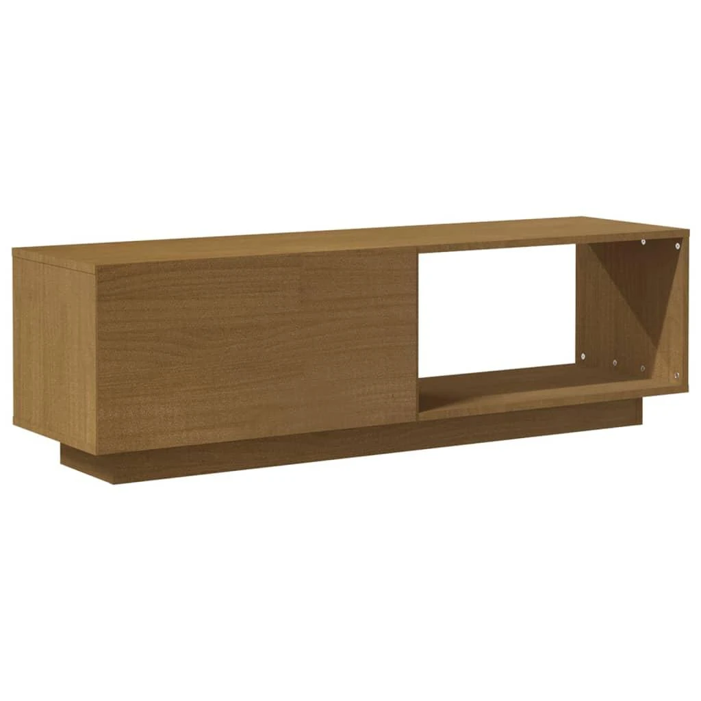 TV staliukas Televizoriaus spintelė, medaus ruda, 110x30x33,5cm, pušis