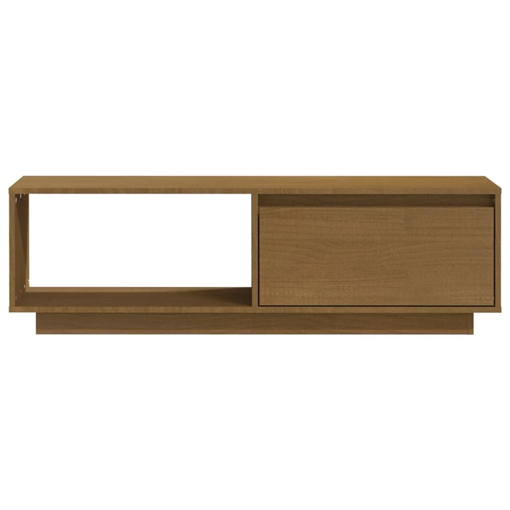 TV staliukas Televizoriaus spintelė, medaus ruda, 110x30x33,5cm, pušis