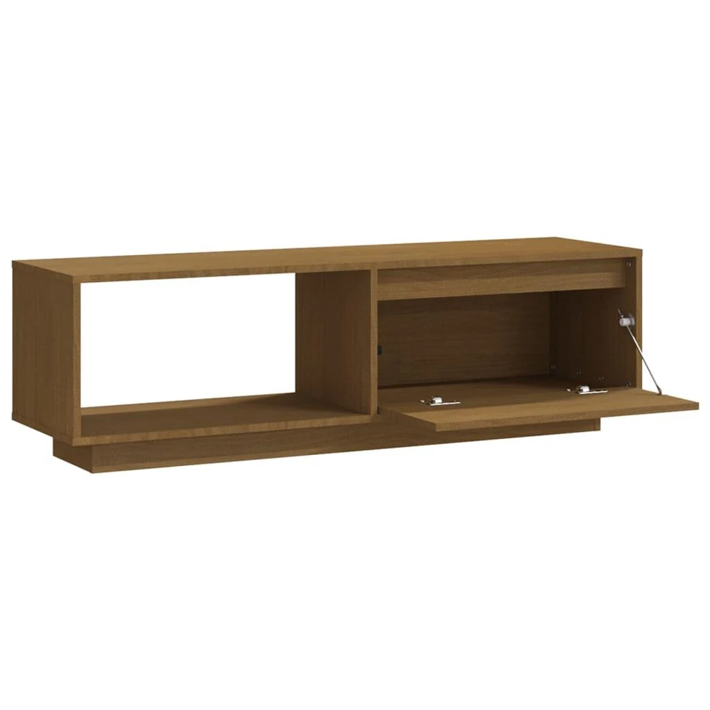 TV staliukas Televizoriaus spintelė, medaus ruda, 110x30x33,5cm, pušis