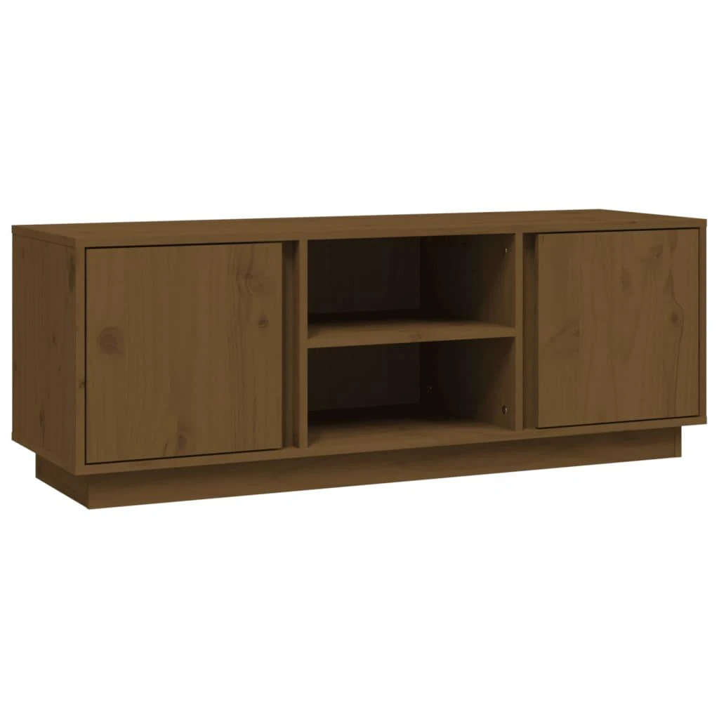 TV staliukas Televizoriaus spintelė, medaus ruda, 110x35x40,5cm, pušis
