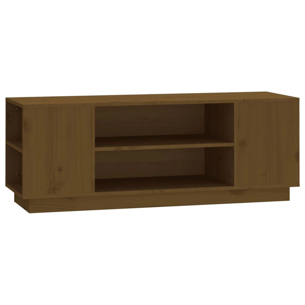 TV staliukas Televizoriaus spintelė, medaus ruda, 110x35x40,5cm, pušis