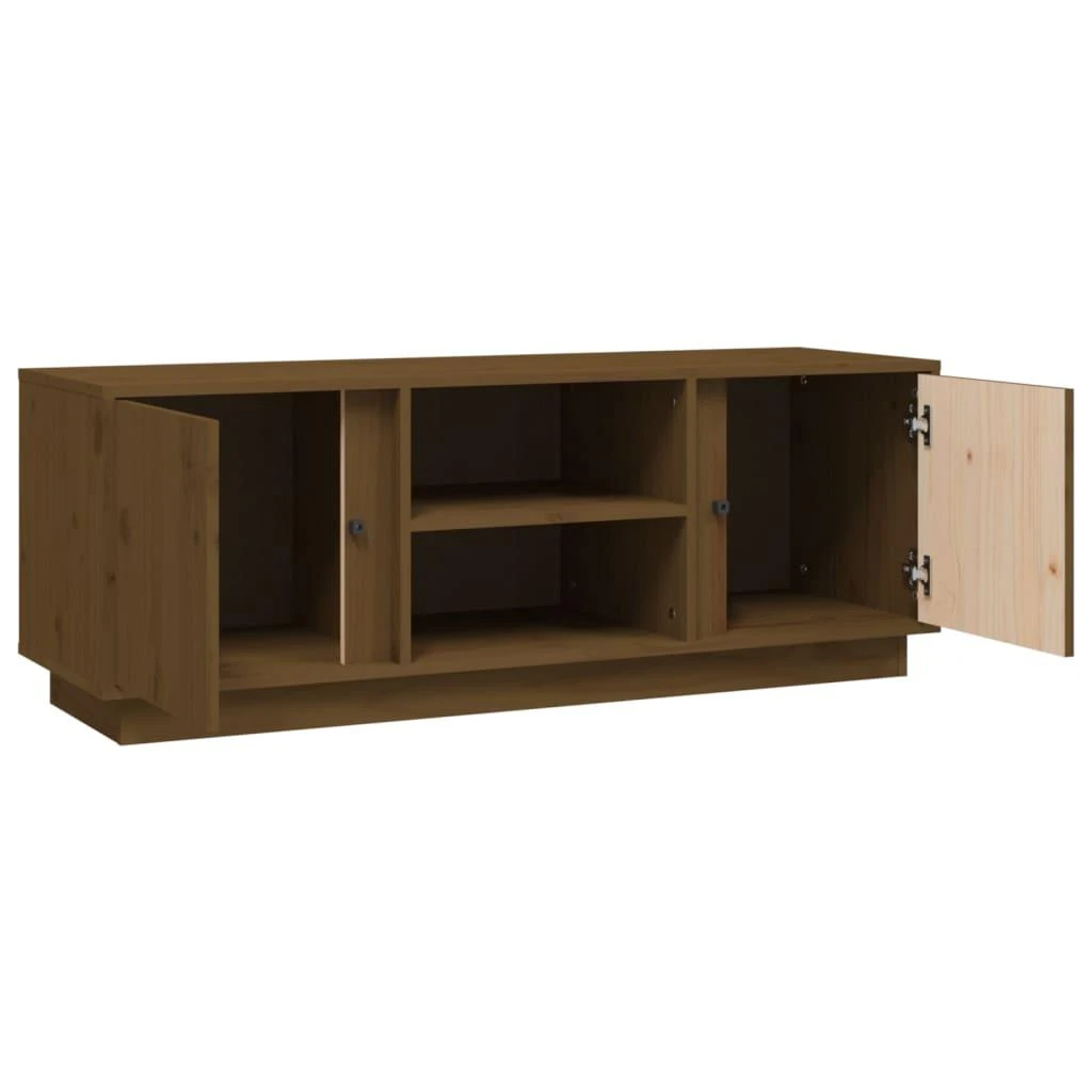 TV staliukas Televizoriaus spintelė, medaus ruda, 110x35x40,5cm, pušis