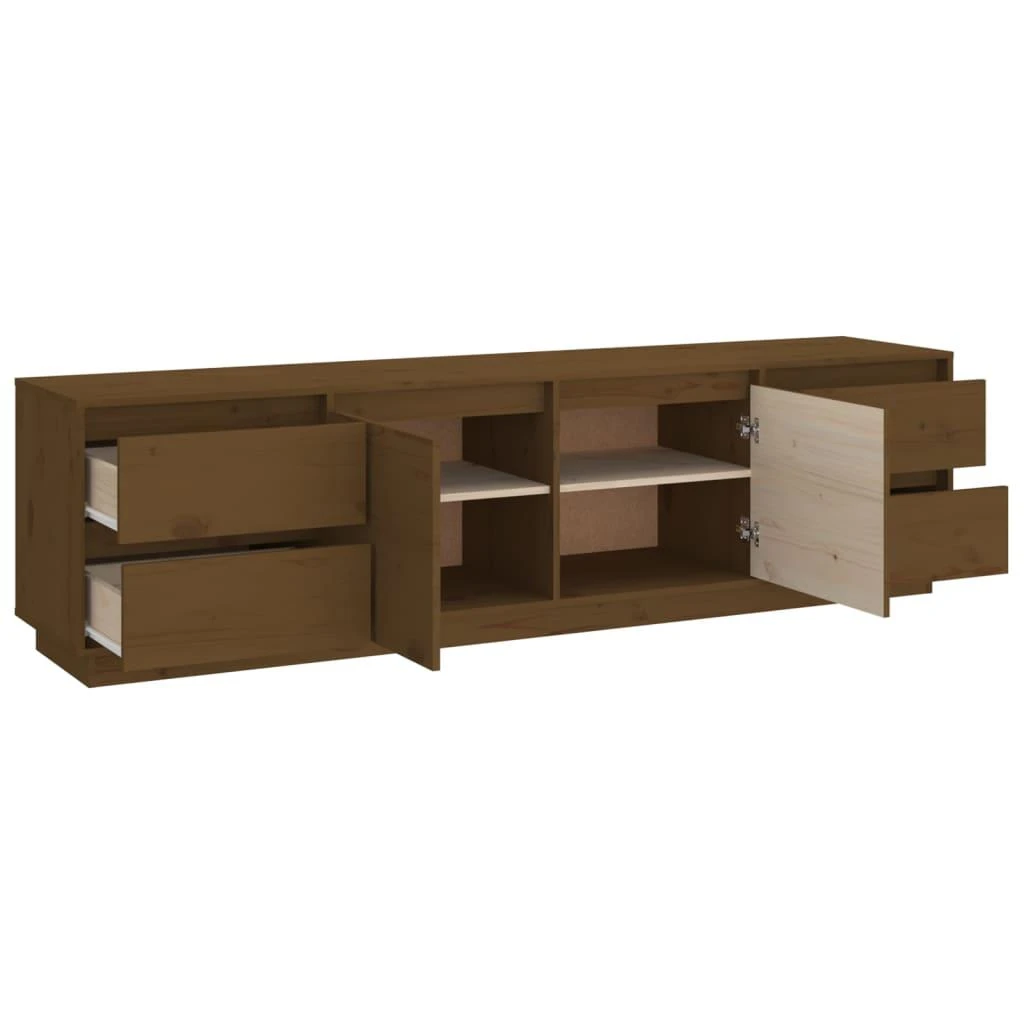 TV staliukas Televizoriaus spintelė, medaus ruda, 176x37x47,5cm, pušis