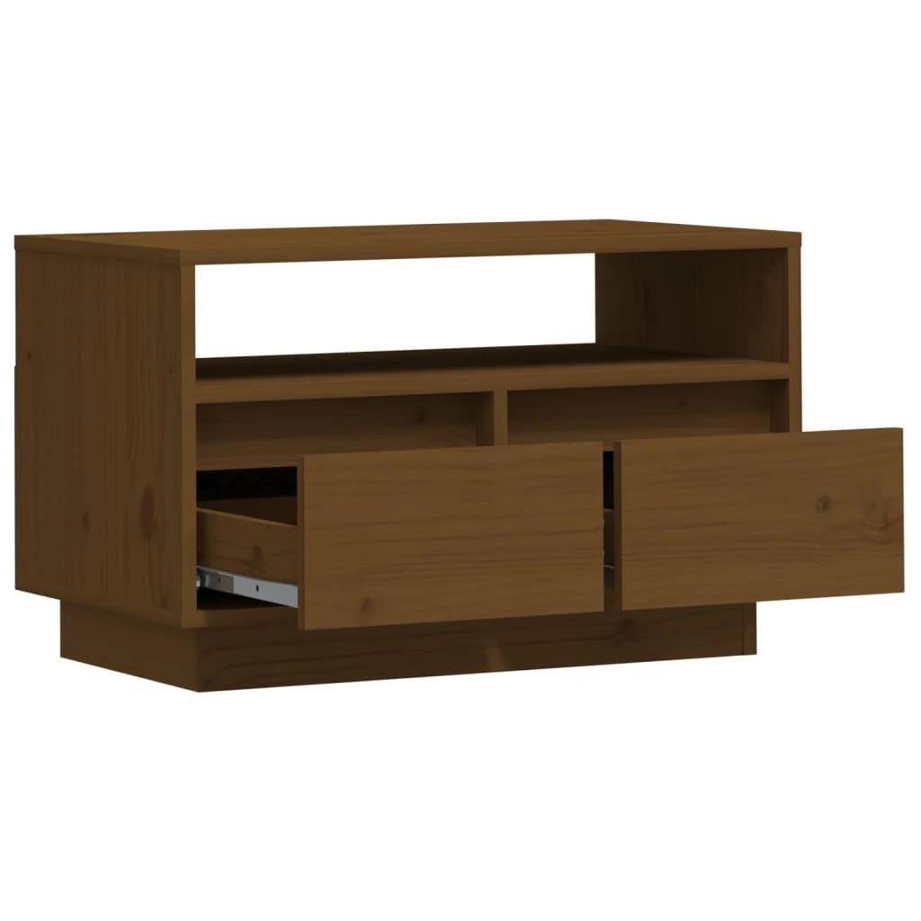 TV staliukas Televizoriaus spintelė, medaus ruda, 60x35x37cm, pušies masyvas