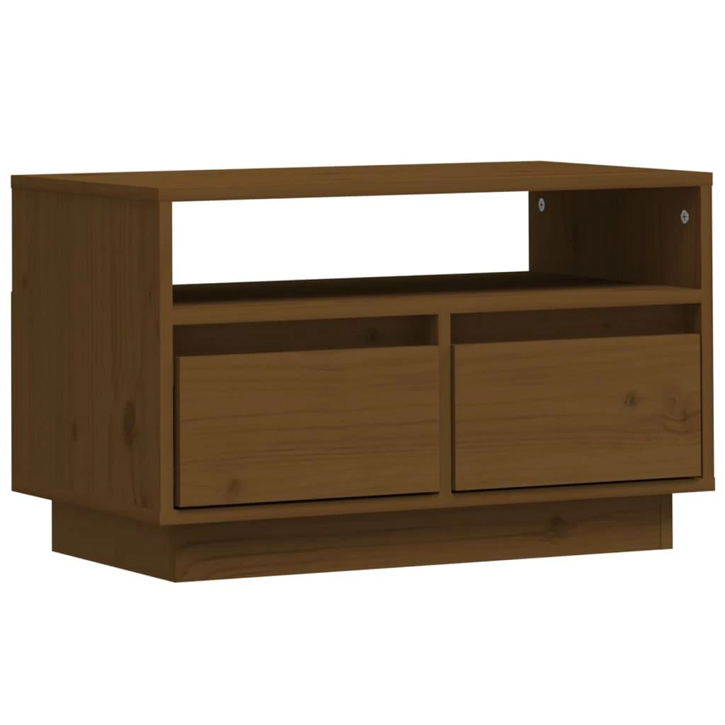 TV staliukas Televizoriaus spintelė, medaus ruda, 60x35x37cm, pušies masyvas