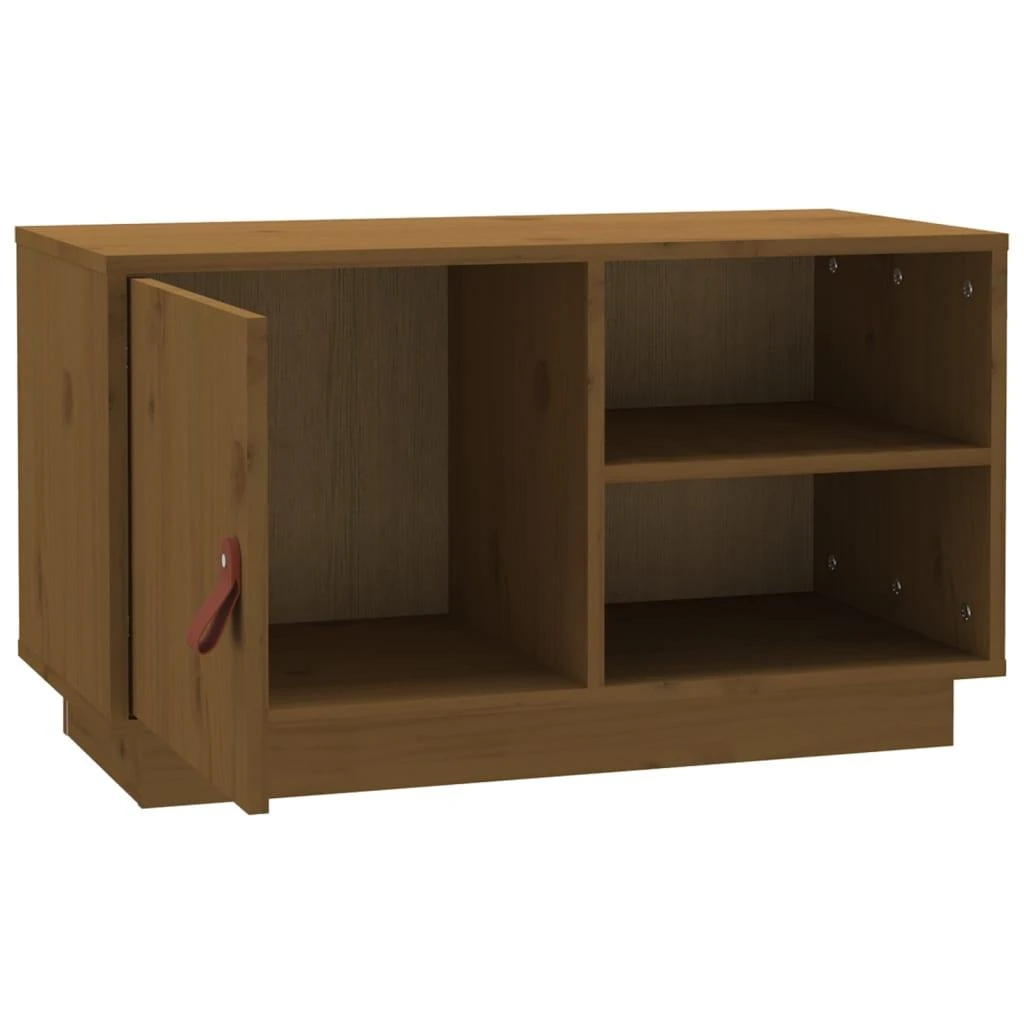 TV staliukas Televizoriaus spintelė, medaus ruda, 70x34x40cm, pušies masyvas