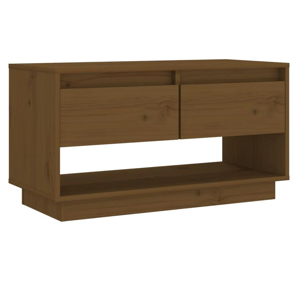 TV staliukas Televizoriaus spintelė, medaus ruda, 74x34x40cm, pušis