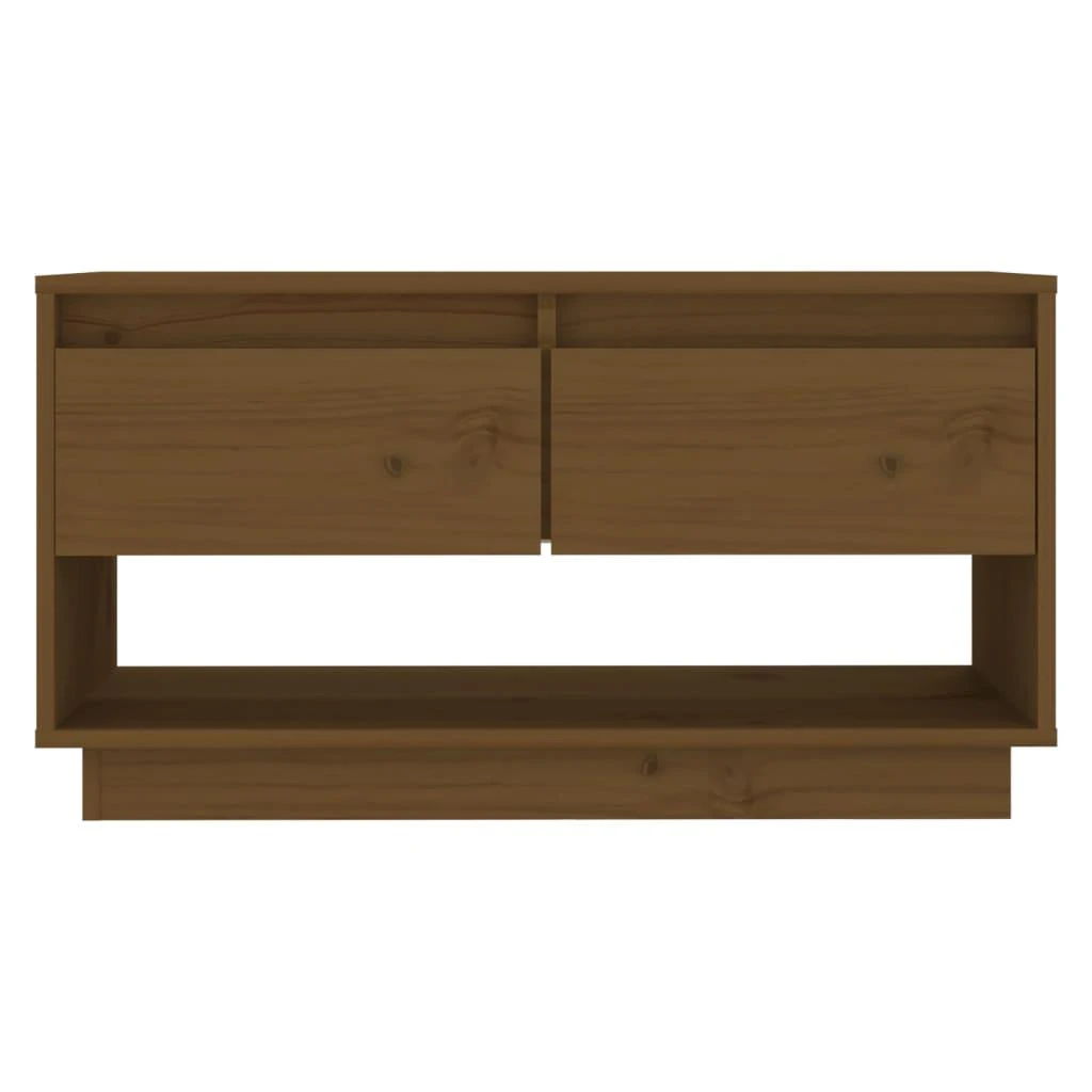 TV staliukas Televizoriaus spintelė, medaus ruda, 74x34x40cm, pušis