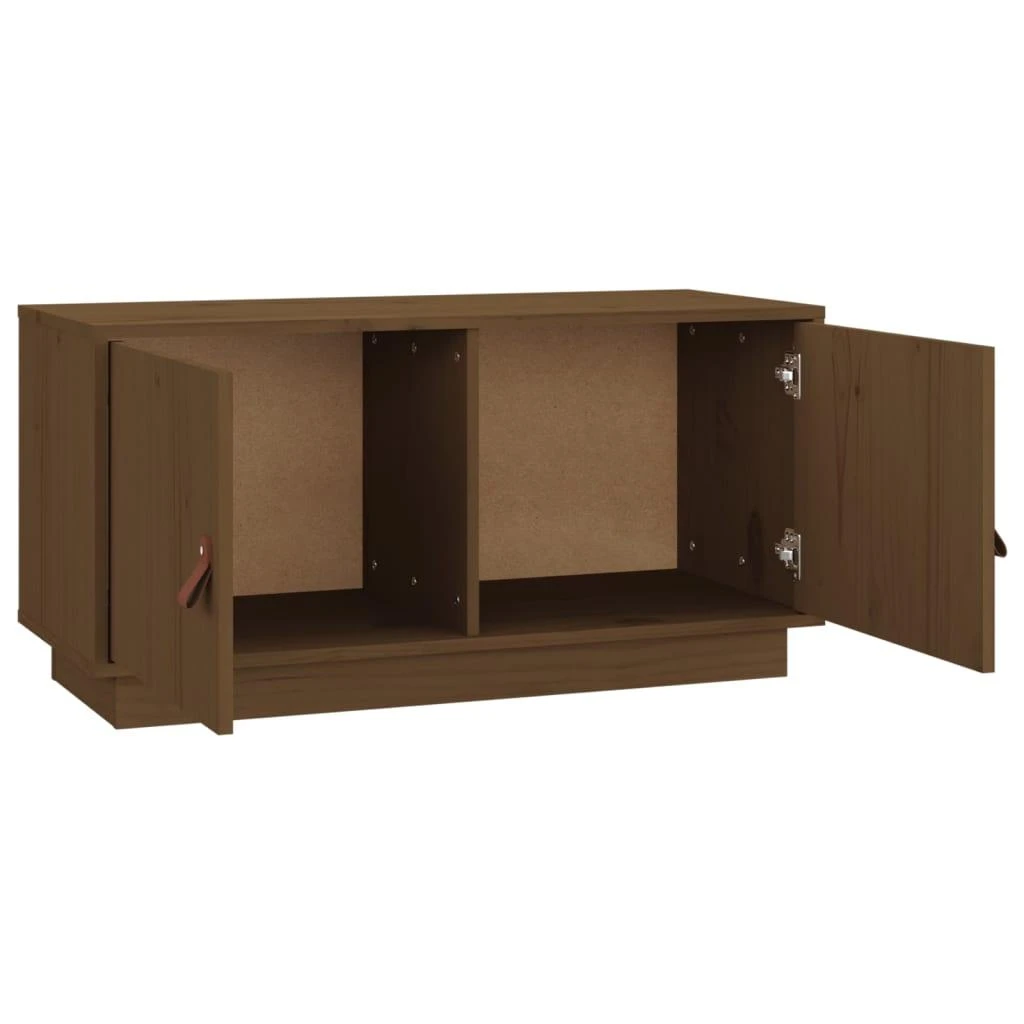 TV staliukas Televizoriaus spintelė, medaus ruda, 80x34x40cm, pušies masyvas