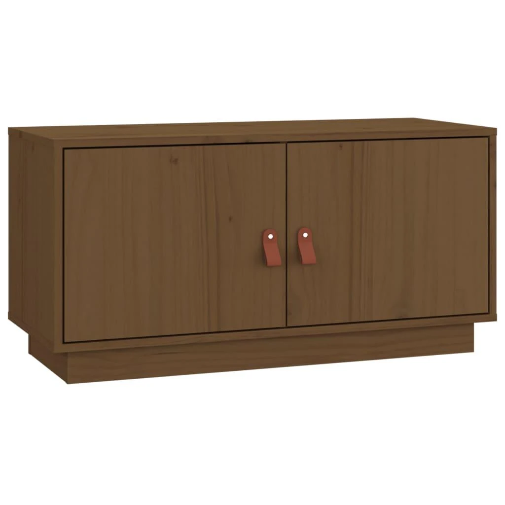 TV staliukas Televizoriaus spintelė, medaus ruda, 80x34x40cm, pušies masyvas