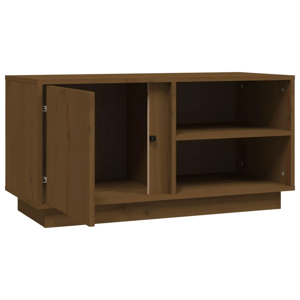 TV staliukas Televizoriaus spintelė, medaus ruda, 80x35x40,5cm, pušis