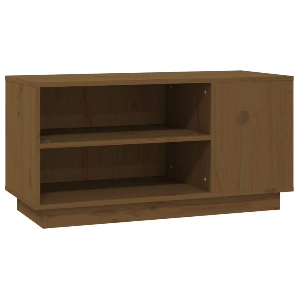 TV staliukas Televizoriaus spintelė, medaus ruda, 80x35x40,5cm, pušis