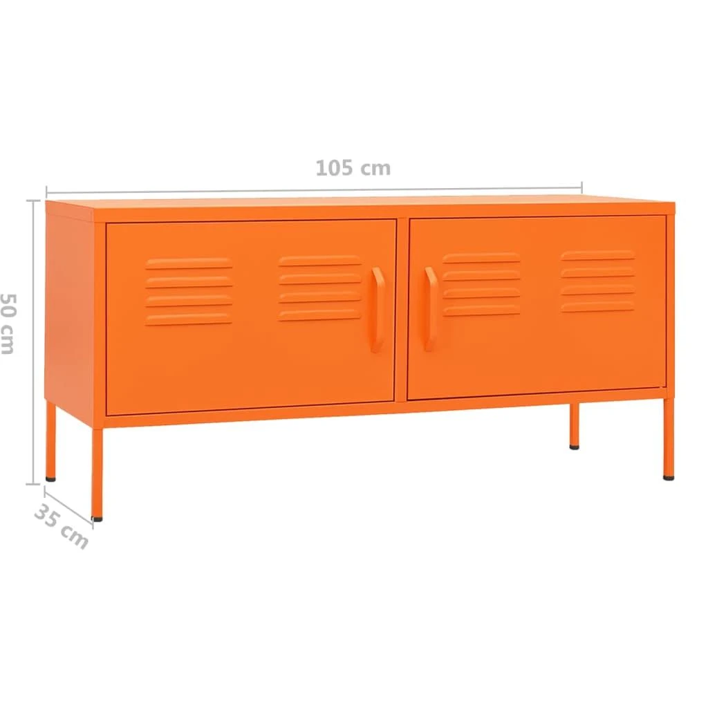 TV staliukas Televizoriaus spintelė, oranžinė, 105x35x50cm, plienas