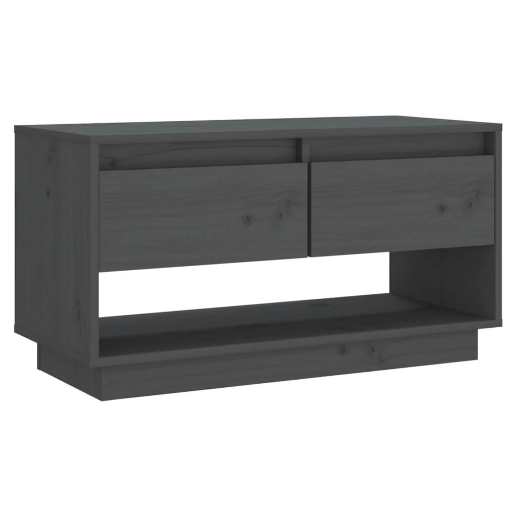 TV staliukas Televizoriaus spintelė, pilka, 74x34x40cm, pušies masyvas