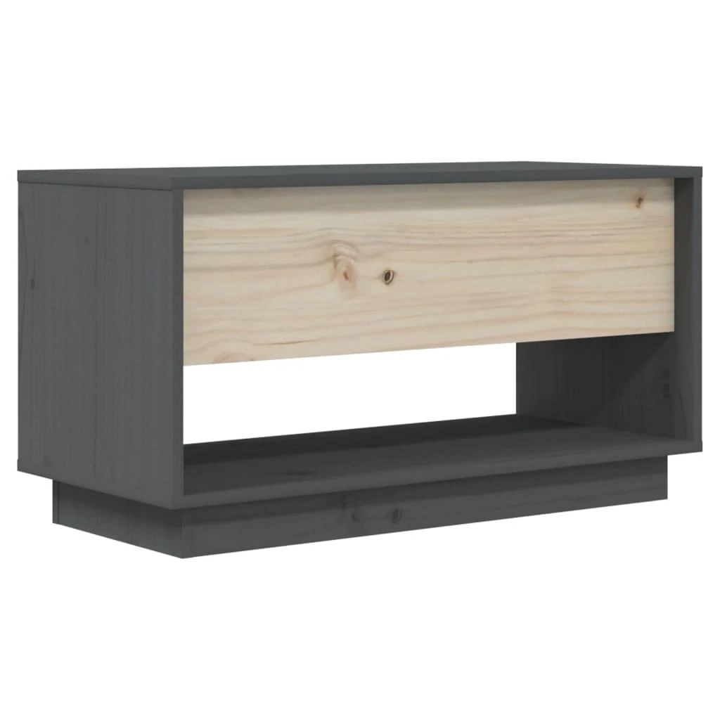 TV staliukas Televizoriaus spintelė, pilka, 74x34x40cm, pušies masyvas