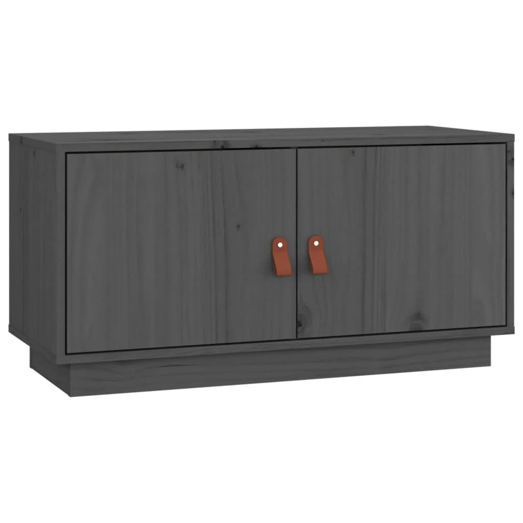 TV staliukas Televizoriaus spintelė, pilka, 80x34x40cm, pušies masyvas