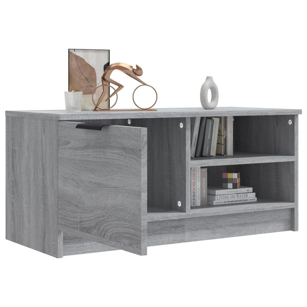 TV staliukas Televizoriaus spintelė, pilka, 80x35x36,5cm, apdirbta mediena