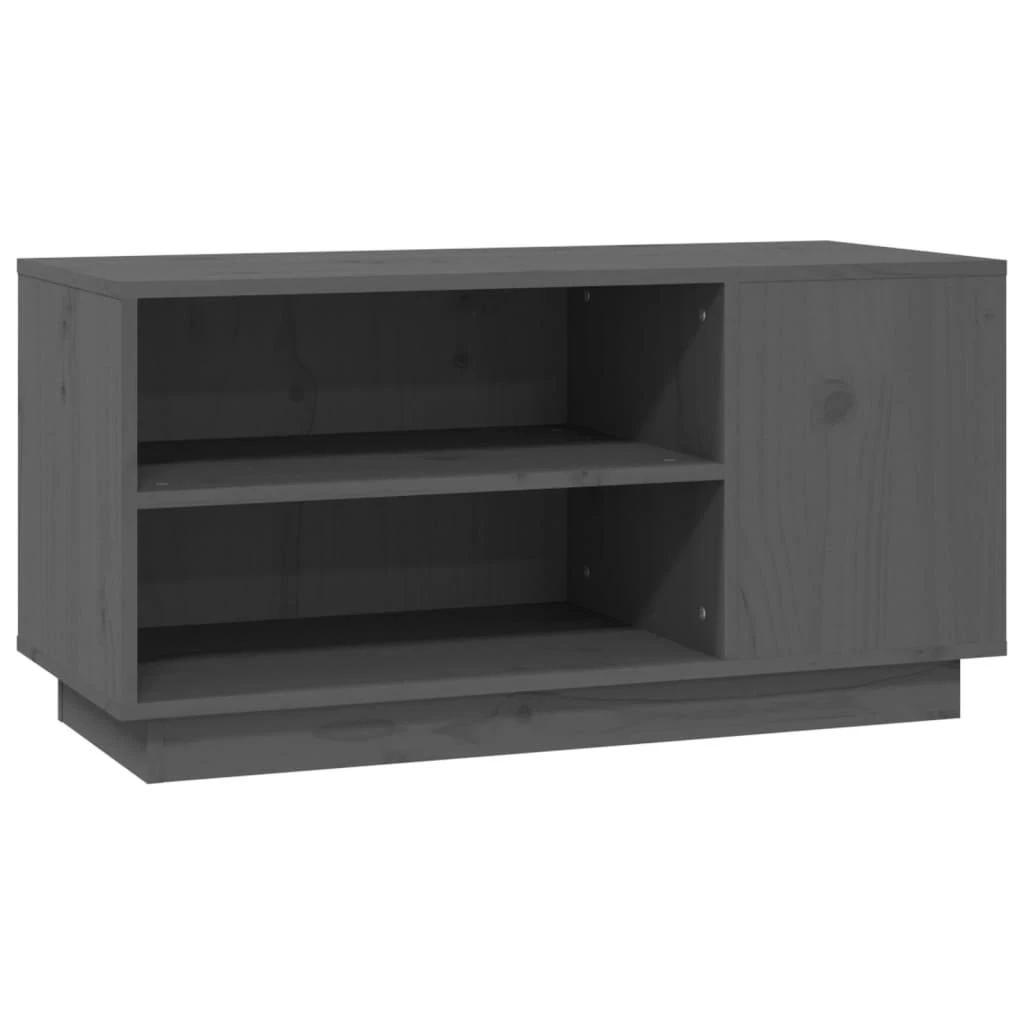 TV staliukas Televizoriaus spintelė, pilka, 80x35x40,5cm, pušies masyvas