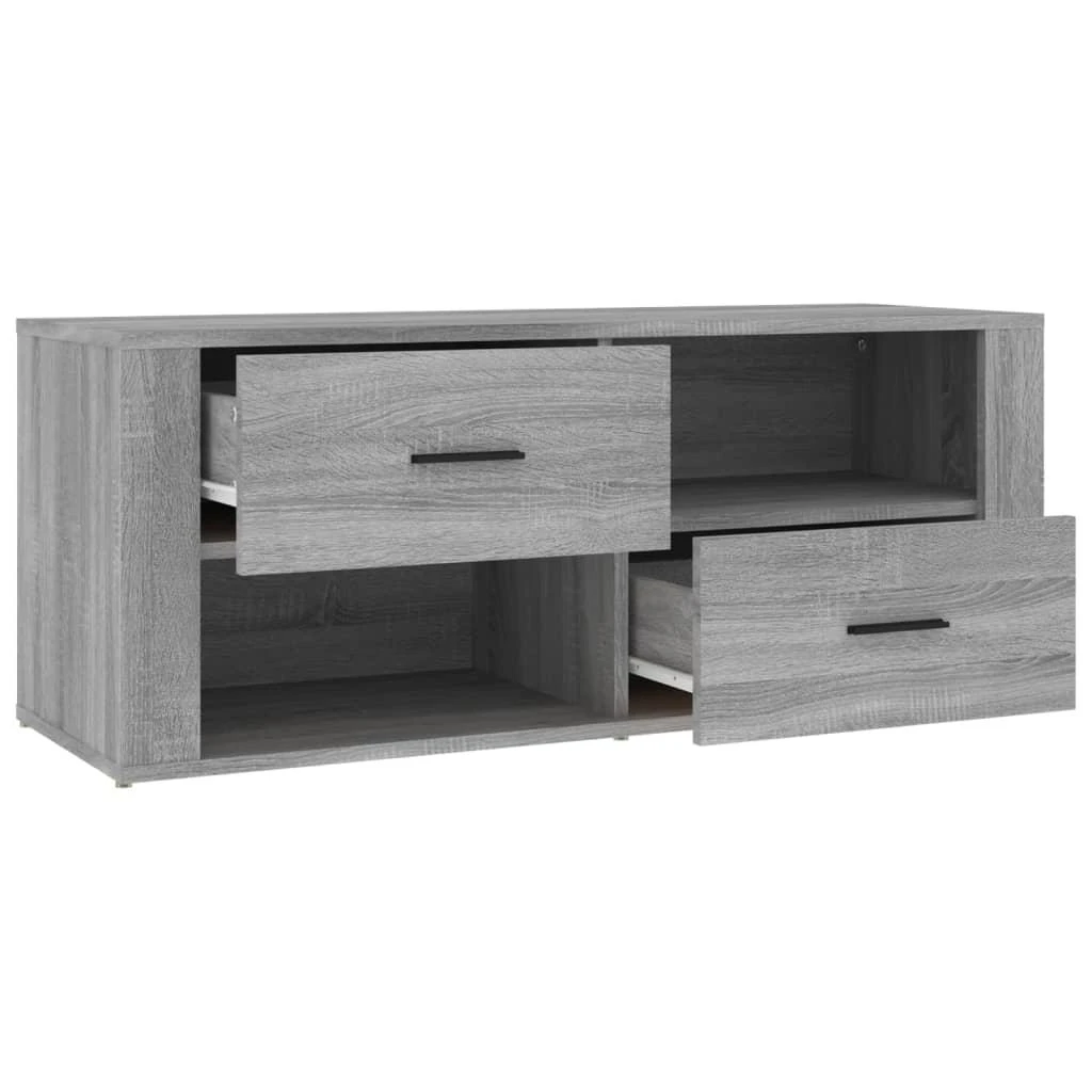 TV staliukas Televizoriaus spintelė, pilka ąžuolo, 100x35x40cm, mediena