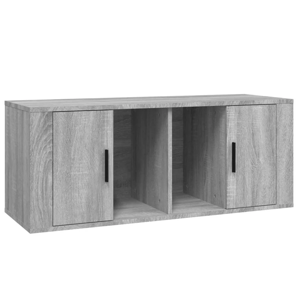 TV staliukas Televizoriaus spintelė, pilka ąžuolo, 100x35x40cm, mediena