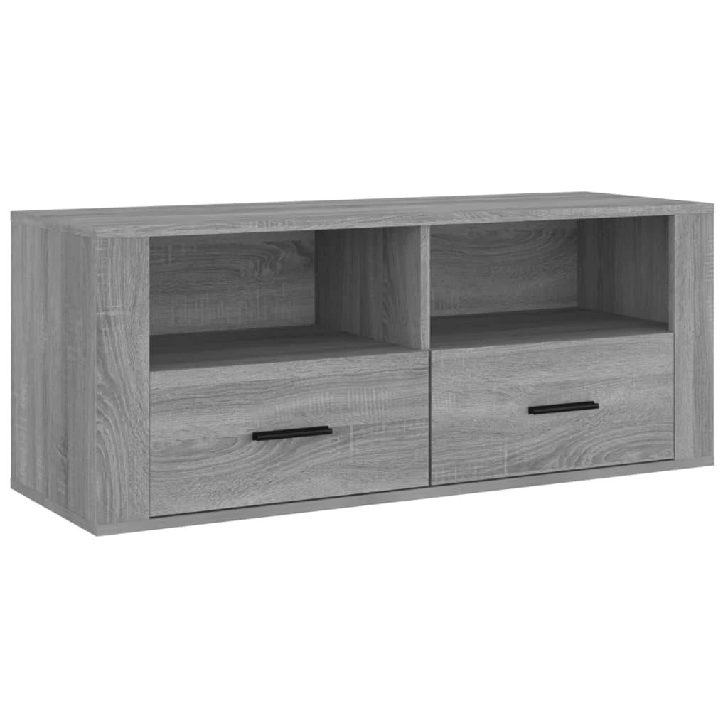 TV staliukas Televizoriaus spintelė, pilka ąžuolo, 100x35x40cm, mediena