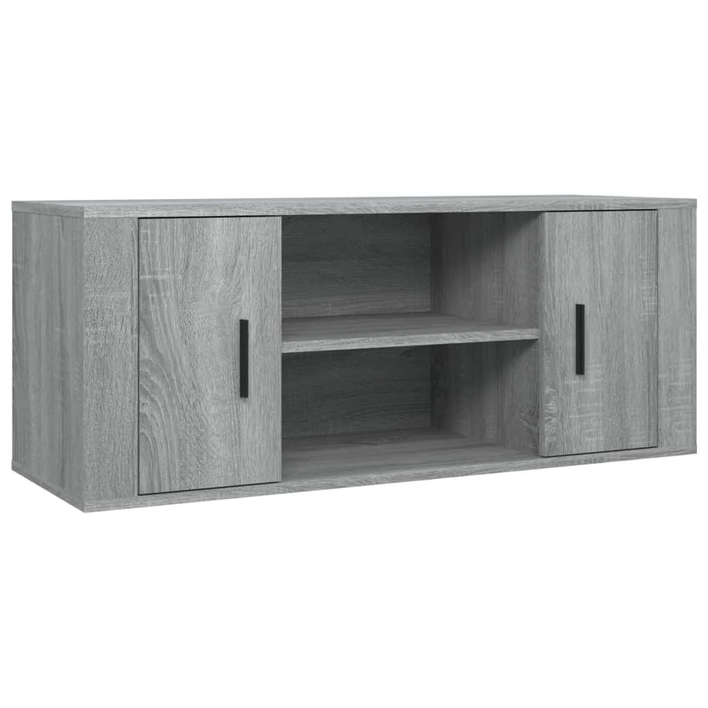 TV staliukas Televizoriaus spintelė, pilka ąžuolo, 100x35x40cm, mediena